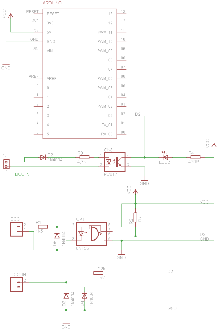 Arduino DCC mini Dekoder